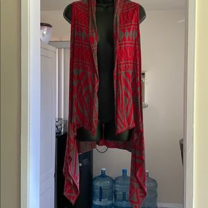 Geometric Sleeveless Duster